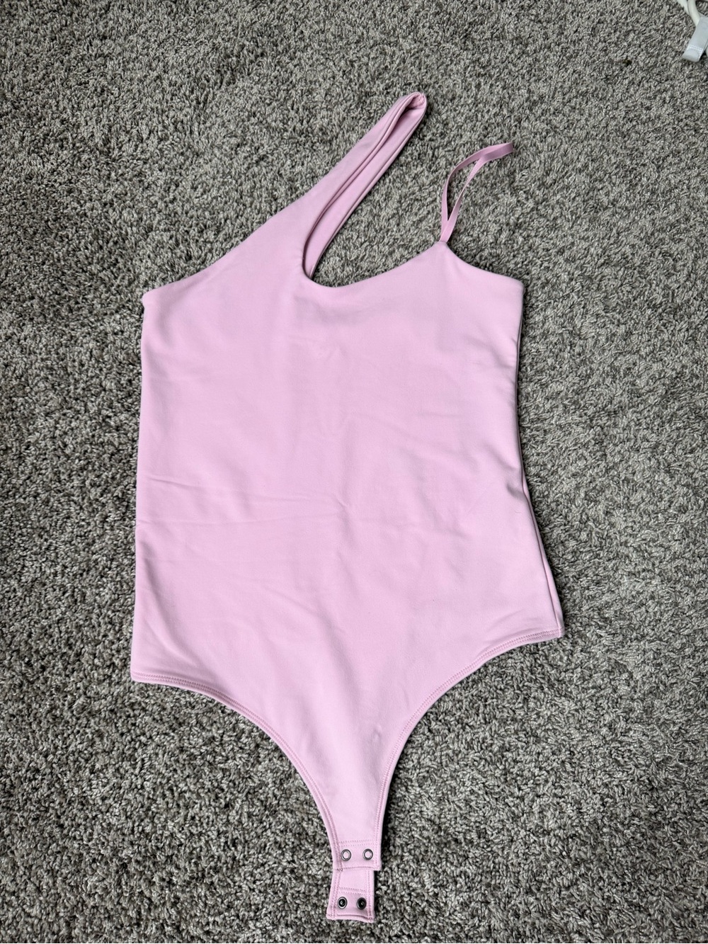 Abercrombie & Fitch Light Pink Asymmetrical Bodysuit